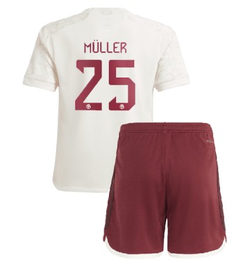Maillot de foot Bayern Munich Thomas Muller #25 Troisième enfant 2023-24 Manches Courte (+ pantalon court)